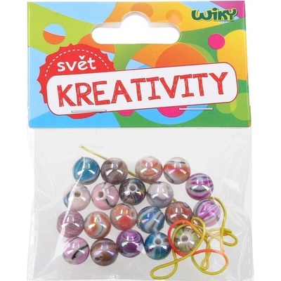 WIKY Barevné korálky W018299 s provázkem