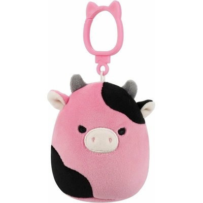 Prívesok na kľúče Squishmallows Čierno ružová krava Pollyanna