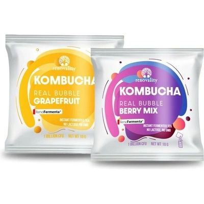 Renovality Kombucha Real Bubble Berry Mix Grapefruit 10 ks