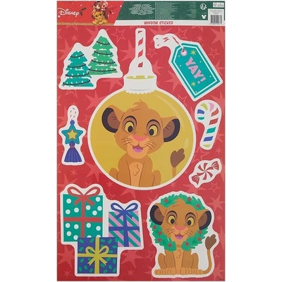 Disney Leví kráľ vianočné nálepky na okno 29 x 48 cm