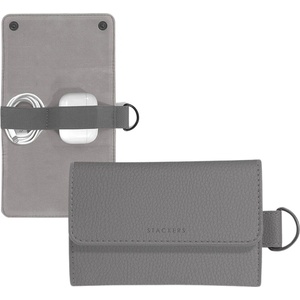 Stackers Калъф за зарядни и слушалки Stackers Compact Pebble тъмносив (75957)