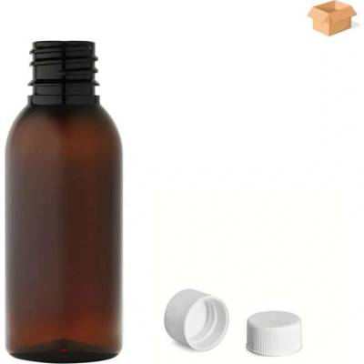 Via Plastová lahvička hnědá s bílým uzávěrem 35 ml 1000 ks