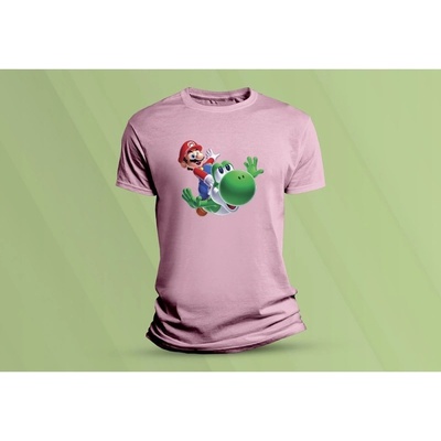 Sandratex dětské bavlněné tričko super mario 3 růžová