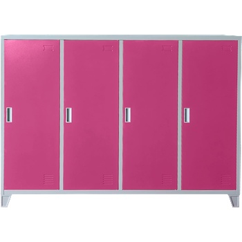 Carmen Метален шкаф Carmen CR-1605-4 JZ - Сив / розов (3580180)