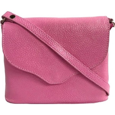 Vera Pelle dámská kožená crossbody kabelka 1661 D99/S.FUX růžová