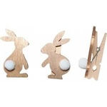 TITANUM Wooden decoration Buckles bunnies mix 6pcs