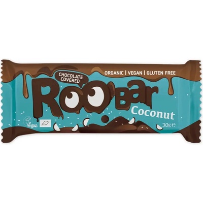 Bio Roo'bar kokosová tyčinka v hořké čokoládě 30 g