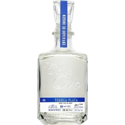 Cava de Oro Plata Tequila 100% Agave 40% 0,7 l (čistá fľaša)