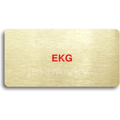 ACCEPT Piktogram EKG - zlatá tabulka - barevný tisk bez rámečku