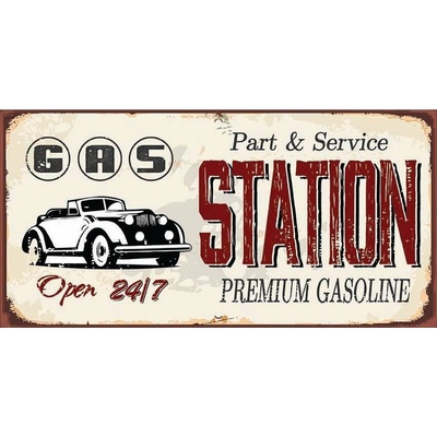 Ceduľa GAS Station - Premium Gasoline