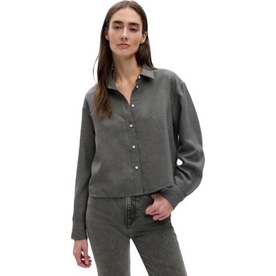 GAP LS CROPPED tmavo sivá
