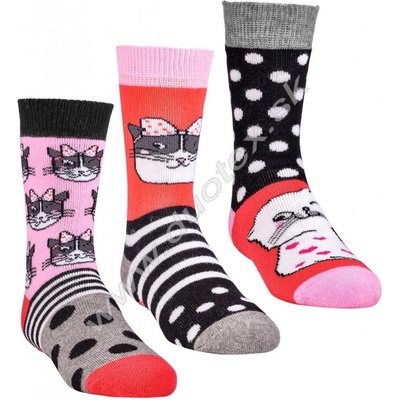 SOCKS4FUN Zimné ponožky W 3134 kitty k.1