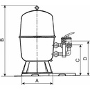 Vágner Pool Filtrační nádoba dělená 400, 6 m3/h