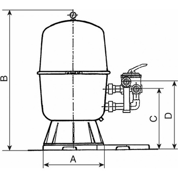 Vágner Pool Filtrační nádoba dělená 400, 6 m3/h
