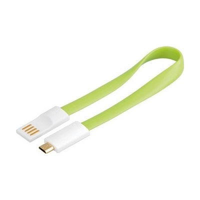 PremiumCord 8592220011574 micro USB, A-B, 0,2m, zelený