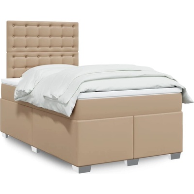 vidaXL Boxsprings matrací cappuccino umělá kůže
