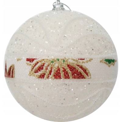 Trend-Deco Vianočná guľa zdobená, Súpravy vianočná guľa 10 cm, 2 ks