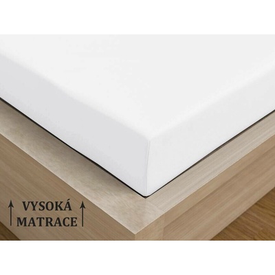 Brotex Napínací satén prostěradlo bílé 140x200