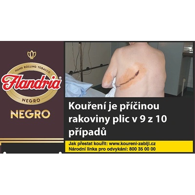 Flandria Negro zware tabák cigaretový 30 g 10 ks