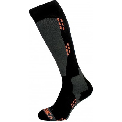 Tecnica Lyžiarske ponožky Merino ski socks black/orange