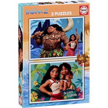 Educa Детски пъзел Educa от 2 x 48 части - Смелата Ваяна 2 (20102)