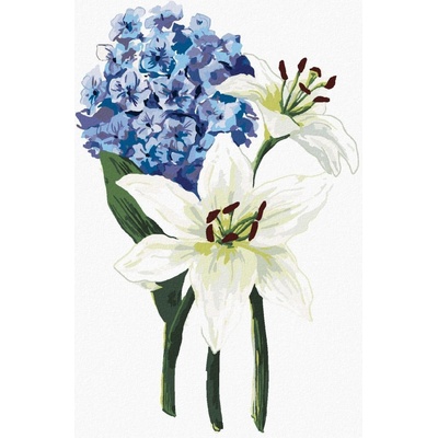 Zuty Malování Podle Čísel Lilie A Hortenzie Alexandria Gilbert 40 x 50 Cm Plátno