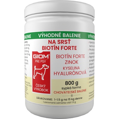 Giom Na srsť Biotín FORTE 800 g