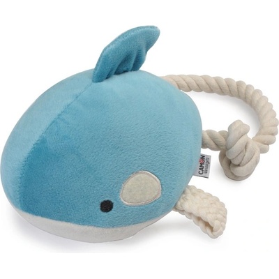 Camon - Играчка за кучета, плюшен кит с въже 25 см