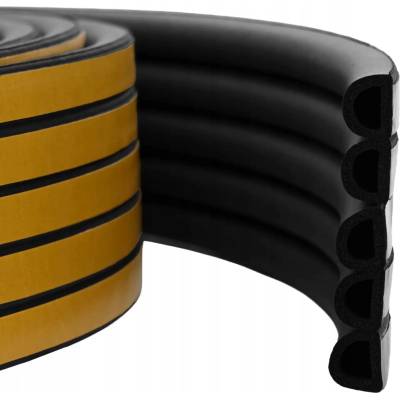 Vida Samolepicí těsnění okna Černá 9 x 8 mm 12 m EPDM guma