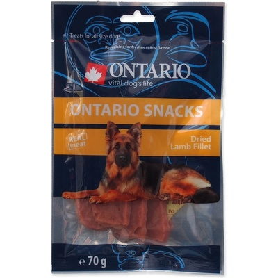 Ontario Pochoutka sušené jehněčí plátky 70 g