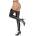 Noir Handmade Stockings Power Wet Look and Leo Velvet 2540410 Black S