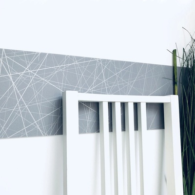 VMBal Elastický dekorativní pás na stěnu ART 25 cm x 2 m barva ŠEDÁ