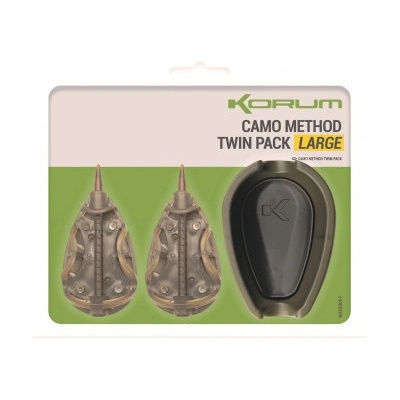 KORUM - Method krmítka + formička CAMO TWIN PACK LARGE 30g
