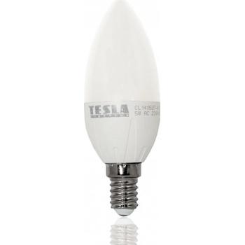 TESLA LED žárovka svíčka CANDLE E14 5W 230V 470lm 270° 30000 hod 2700K Teplá bílá RA≥80