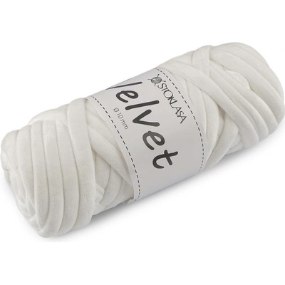 Příze Marshmallow silná Velvet Ø10 mm 500 g Varianta: 12 (002) bílá, Balení: 1 ks 60846/157461/283735