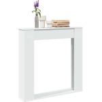 vidaXL Облицовка за камина, бяла, 100x20x100 см, инженерно дърво (854571)