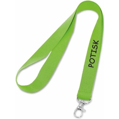 ON-DESIGN Šňůrka na krk LARIAT s potiskem Barva: trávově zelená, POTISK - reklamní předměty: 20 ks, Počet potisků: 2 ks
