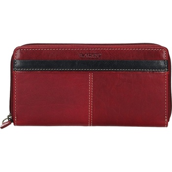 Lagen dámska kožená peňaženka 26512 červeno čierna