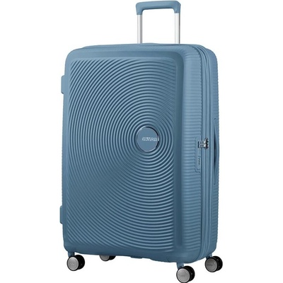 American Tourister SOUNDBOX Spinner77 EXP Stone Blue modrá 97 l