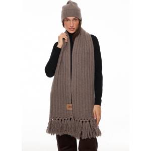 LE SH KA headwear LE SH KA шал дамски с кашмир Brown Cashnere Scarf (BrownCashnereScarf)