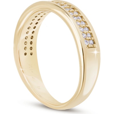 Biju Pozlacený dámský prsten se zirkony 4000454