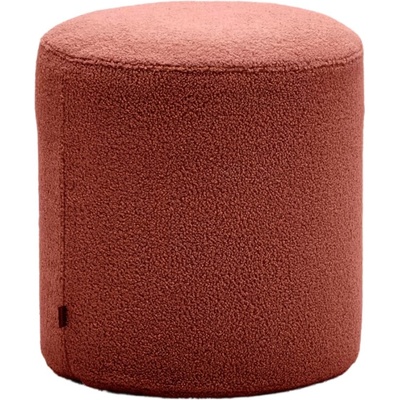 Kave Home Terakotově červený bouclé taburet Kaeli 43 cm