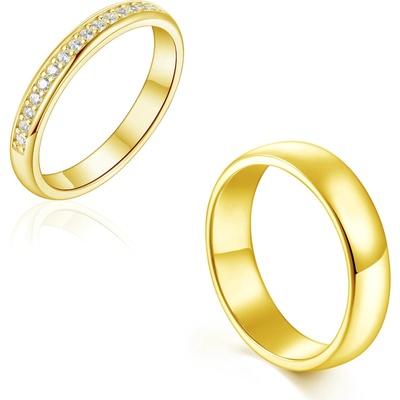 Olivie Snubný strieborný prsteň PRAMIENOK GOLD 8584