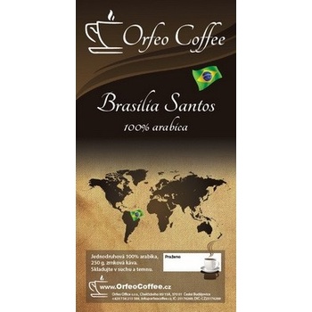 Orfeo coffee Brasil Santos 100% arabika 250 g