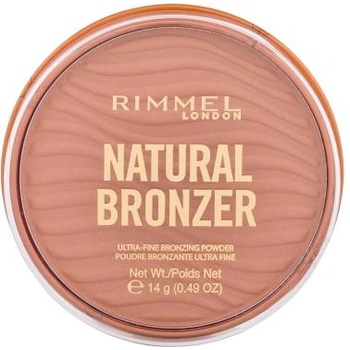 Rimmel London Natural Bronzer Ultra-Fine Bronzing Powder дълготраен бронзант 14 g нюанс 001 Sunlight