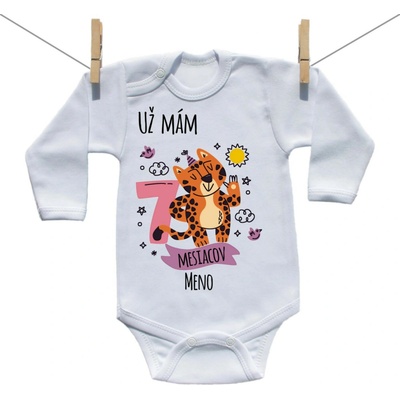 Boodyy Body s dlhým rukávom Už mám 7 mesiacov so zvieratkom