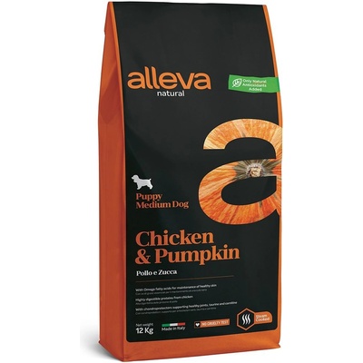 Alleva Natural Puppy Medium Chicken and Pumpkin 12 kg