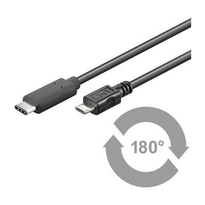 PremiumCord Kabel USB 3.1 konektor C/male - USB 2.0 konektor Micro-B/male, 1m
