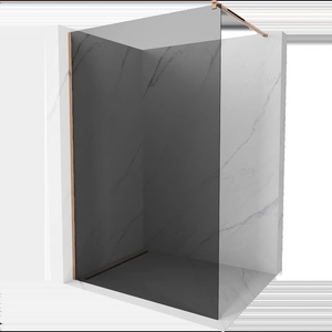 Mexen Kioto Шкаф за душ Walk-in 120 x 200 cm, графит 8 mm, розово злато - 800-120-101-60-40 (800-120-101-60-40)