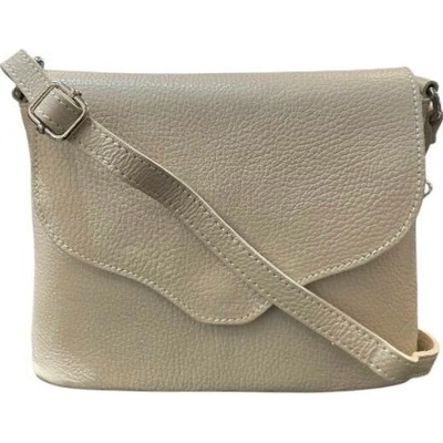 Vera Pelle dámská kožená crossbody kabelka světle 1661 D37 svetle bezova béžová